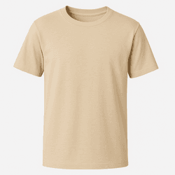 Camiseta Básica Masculina Bege - BLCS.BEG - LORENZZO LOPEZ DROPSHIPPING