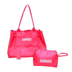 Bolsa Praia De Silicone Pink - praiarosa - Drop no Brasil