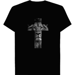 Camiseta Leão - Camiseta Cruz Religião - DuChico 