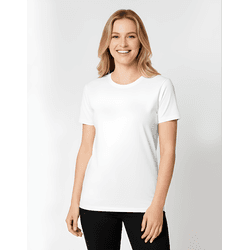 Camiseta Básica Feminina Branca Manga Curta - cf01 - Duck Custom EPI