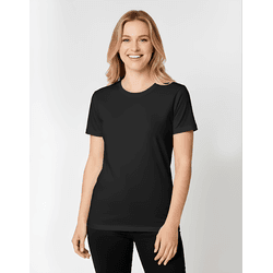 Camiseta Básica Feminina Preta Manga Curta - cf02 - Duck Custom EPI