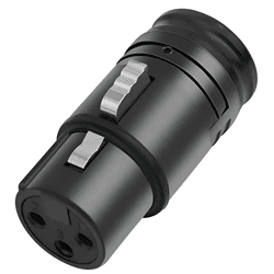 Plug Xlr Fêmea Rotativo Low Profile Rack - Eletrônica Faria