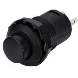 Chave Push Button Sem Trava NA 2A 2 Terminais Pret - Eletrônica Faria