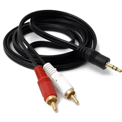 Cabo P2 + 2RCA 1,8M - Eletrônica Faria