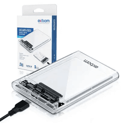 Case HD 2.5 e SSD SATA Notebook Externo 3.0 Exbom - Eletrônica Faria
