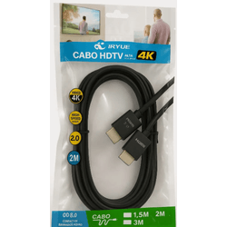 Cabo HDMI 2M 2.0 ULTRA HD - Eletrônica Faria