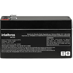 Bateria Selada 12V 1,2A Intelbras - Eletrônica Faria