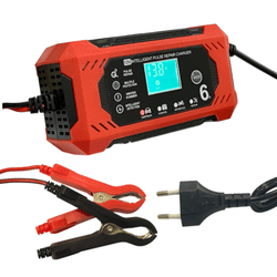 Carregador de Bateria Carro/Moto 12V 4-6A - Eletrônica Faria