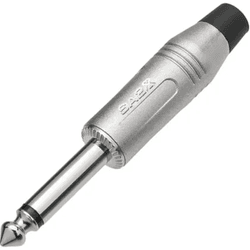 PLUG P10 MONO METAL PRATA PROFISSIONAL - Eletrônica Faria