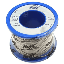 Solda em fio Soft 1.00mm - Carretel com 200g. - Eletrônica Faria