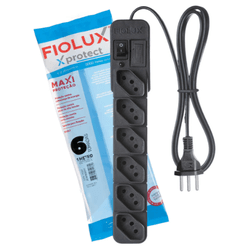 Filtro de Linha 6 Tomadas 1M Preto - Eletrônica Faria