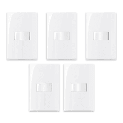 KIT 5 CONJUNTOS SLEEK DE 1 INTERRUPTOR SIMPLES - Eletro Light