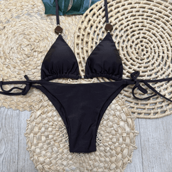 Conjunto Biquini Gabi Pedraria Marrom Café