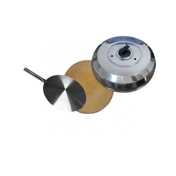 Kit Pizza Para Churrasqueira Com Pá de Pizza Alumínio, Pedra Refratária 35cm e Abafador Polido - 8416 - Empório do Lazer