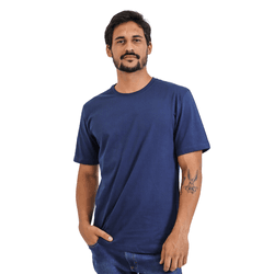 Camiseta Masculina Azul Marinho Básica 100% algodã... - Empório Jabuticaba