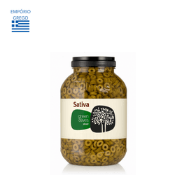 Azeitona verde fatiada Sativa - 3kg - Empório Grego