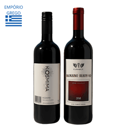 KIT VINHO EM DOBRO - KOKKINOS E KOSMIMA TINTO - Empório Grego