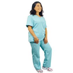 Pijama cirúrgico feminino verde água