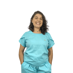 Scrub Cirúrgico Feminino Trendy - Verde Água (blusa avulsa) - Empório Materno