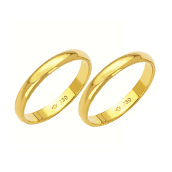 Alianças de casamento e noivado em ouro 18k 750 Tr... - EMPORIUM DAS ALIANÇAS
