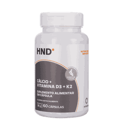 Cálcio + Vitamina D3 + K2 em 60 Cápsulas HND - 017... - Edinaldo Hinode