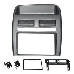 MOLDURA 4023 2DIN FIAT LINEA PRATA - 2262 - Escutsom