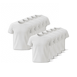 Kit 10 Camisetas Algodão Premium Branca - 00032519E - ESTAMPARIA NET 