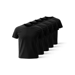 Kit 5 Camisetas Algodão Premium Preta - 00032509E - ESTAMPARIA NET 
