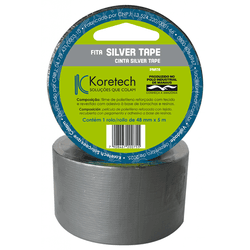 Fita Silver Tape Cinza 48mm X 5m KORETECH - Lojas Eterfran | Materiais de Construção e Acabamento