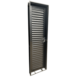 Porta de Aço Laminada Abertura Esquerda Cinza 210x60 cm 