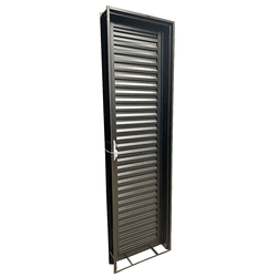 Porta de Aço Laminada Abertura Direita Cinza 210x60 cm 