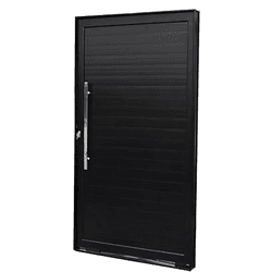 Porta Pivotante em Alumínio Black 230x124x6 Abertura Esquerda 