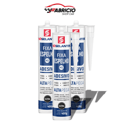 Kit 3 Cola Adesivo Silicone Fixação Vidros Espelho... - Fabricio Shop Car | Loja Oficial