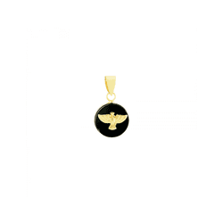 Pingente De Ouro 18k Onix Com Espirito Santo De 13... - FÁBRICA DO OURO - ATACADO