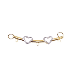 Canga De Ouro 18k Tripla Com Corações - 102953 - Fábrica do Ouro ®️