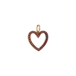 Pingente De Ouro 18k Coração Dupla Face Com Zircôn... - Fábrica do Ouro ®️