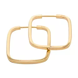 Brinco De Ouro 18k Argola Quadrada plus GG - 10302 - Fábrica do Ouro ®️