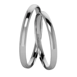 Par De Aliança Em Ouro Branco 18k Tradicional Com ... - Fábrica do Ouro ®️