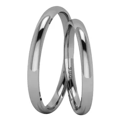 Par De Aliança Em Ouro Branco 18k Tradicional e An... - Fábrica do Ouro ®️