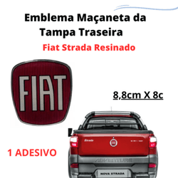 Emblema Maçaneta Tampa Traseira Fiat Strada Origin... - Fastcarplace