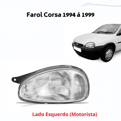 Farol Dianteiro Chevrolet Corsa 1994 á 1999 - 425 - Fastcarplace