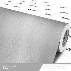 LAMINADO VINIL 1,22X0,14MM GOLD ESCOVADO PRATA - Fechacom