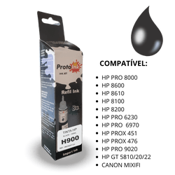TINTA HP H900 CORANTE 100ml PROTOINK | COR: BLACK ... - PARÁ SUPRIMENTOS