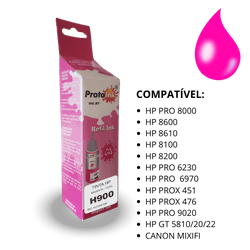 TINTA HP H900 CORANTE 100ml PROTOINK | COR: MAGENT... - PARÁ SUPRIMENTOS