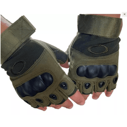 Luva Tatica Airsoft Paintball Militar Meio Dedo Ve... - Feroz Militar