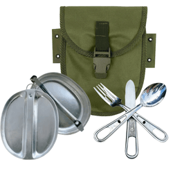 Kit Marmita Militar com Talher Inox e Porta Marmi... - Feroz Militar