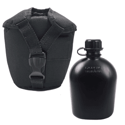 Kit Cantil e Porta cantil Militar - Preto - Kitcan... - Feroz Militar