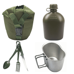 Kit Cantil Porta cantil Militar - Verde ,Caneco de... - Feroz Militar