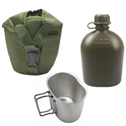 Kit Cantil Porta cantil Militar - Verde e Caneco d... - Feroz Militar