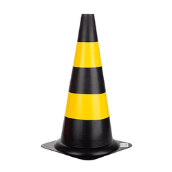 Cone Rigido 75cm Preto e Amarelo EPI360 70032135 s... - FERTEK FERRAMENTAS